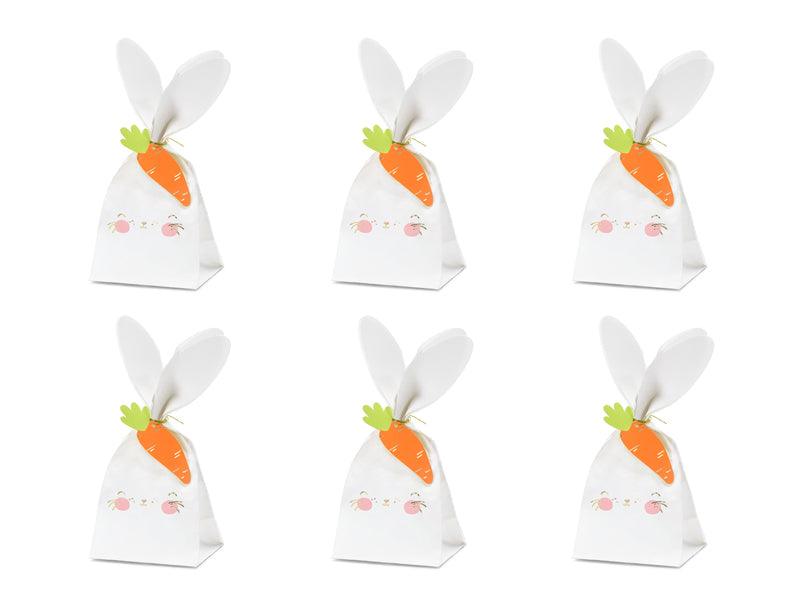 Süßigkeitentüten Kaninchen, Mix, 7,5x9x22,5 cm (1 VPE / 6 Stk.) - FeierGlanz
